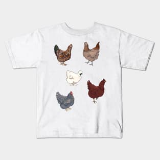 Flock of Chickens Kids T-Shirt